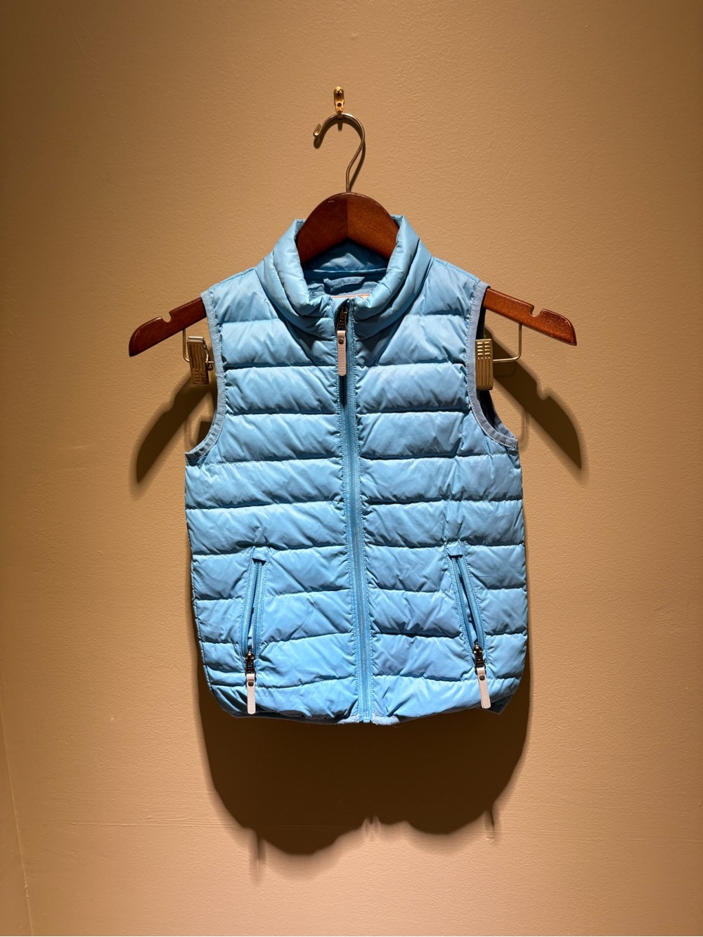 Hanna Andersson Kids Light Blue Puffer Vest 120cm/US 6-7